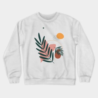 Palm Leaf - Modern Abstract Art Crewneck Sweatshirt